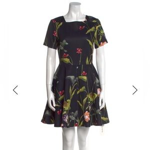 Ted Baker Black green and Pink Floral Dress